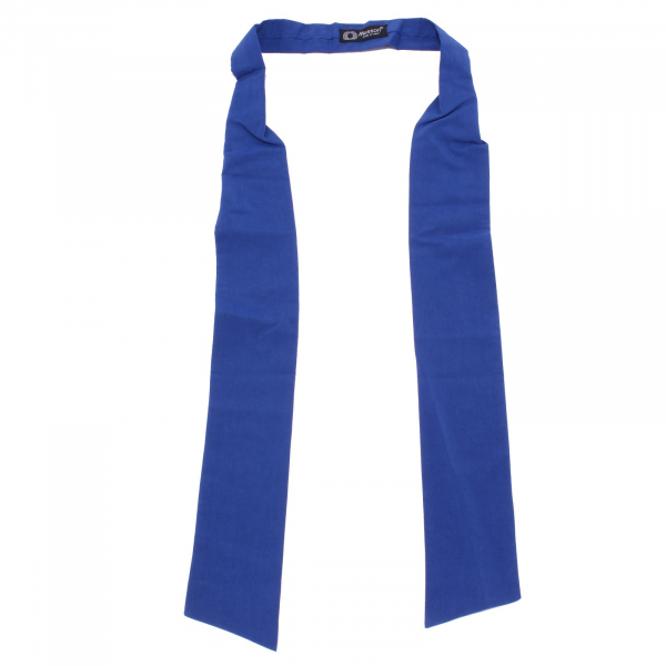 5906Y cravatta ascot uomo MESSORI silk blue ascot tie men