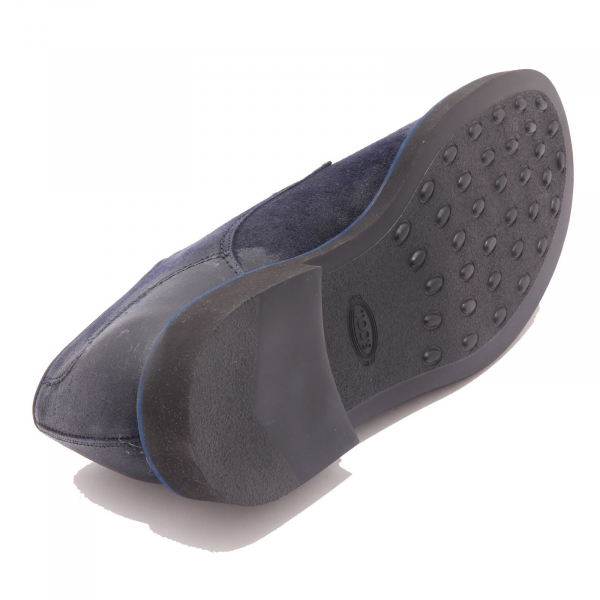 5907AE scarpa uomo TOD'S derby suede fondo guardolo dark blue shoe man