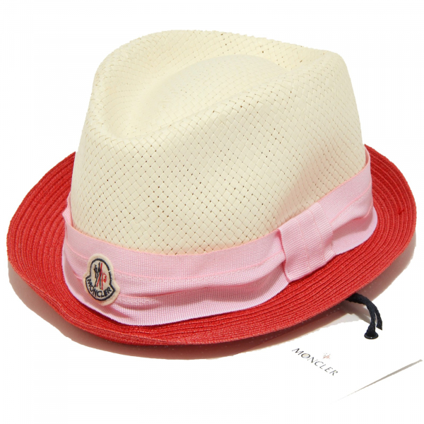5907G cappello bimba MONCLER panna rosa corallo accessori hat kids