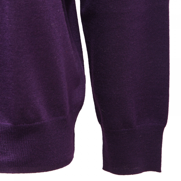 5943AF maglione uomo PAOLO PECORA purple wool around neck sweater man
