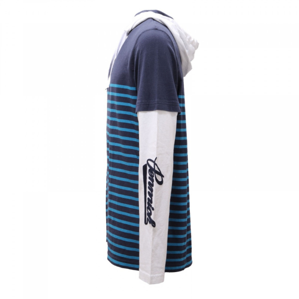 5959AL felpa uomo PENN-RICH WOOLRICH man hooded polo blue