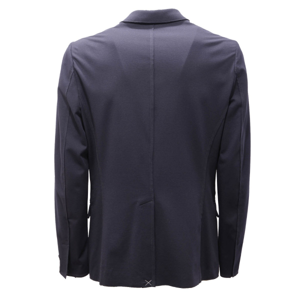 5961AH giacca uomo PAOLO PECORA blue viscose blend knit jacket man