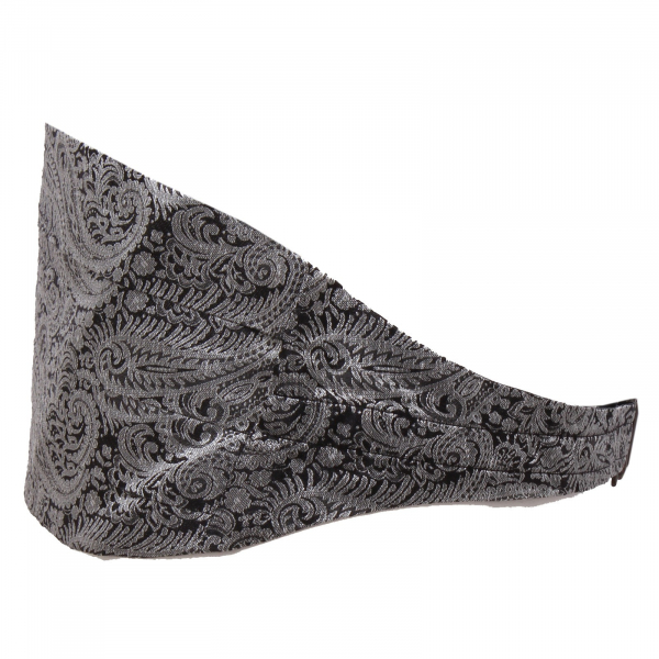 5967Y fascia da smoking uomo MESSORI black/grey silk cummerbund man