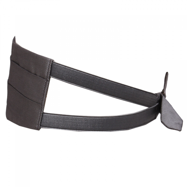 5989Y fascia da smoking+papillon uomo MESSORI black/grey silk cummerbund man