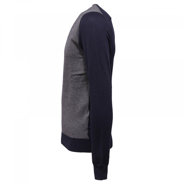 5998K maglione uomo U.S. POLO ASSN. blue/grey mix wool sweater man