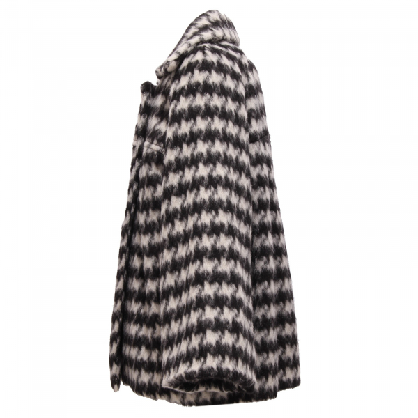 6000X cappotto bimba LULU' BY MISS GRANT girl mantella wool black/white jacket