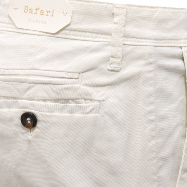 6005AH bermuda uomo FOUR.TEN SAFARI off white cotton shorts man