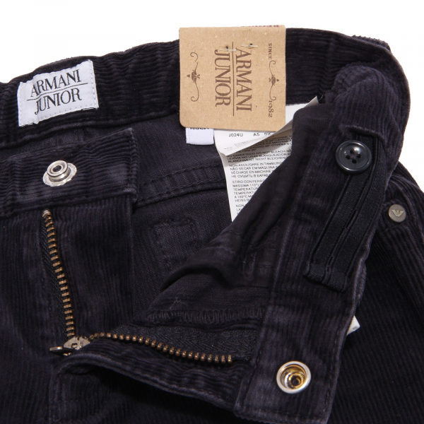 6007R Pantaloni blu bimbo ARMANI JUNIOR velluto a coste trousers pants kids