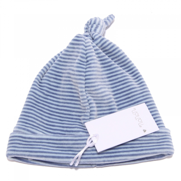 6012V cuffia bimbo NANAN ciniglia chenille blue hat boy kid