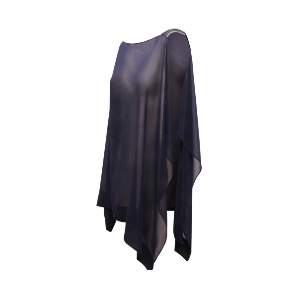 6020AZ STOLA DONNA ELENA MIRO' WOMAN STOLE BLUE
