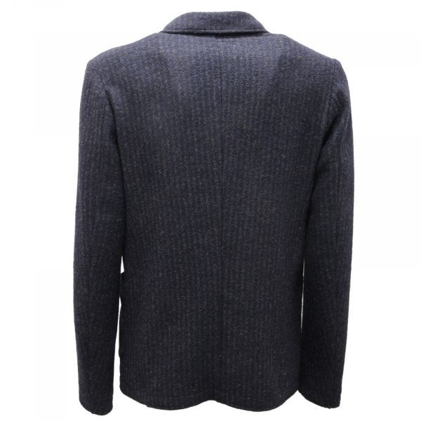 6037AI giacca uomo FRED MELLO men wool blend striped blue/grey jacket 