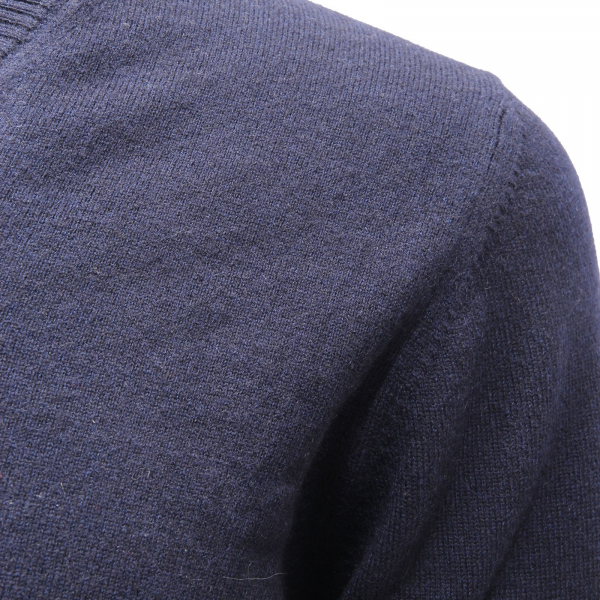 6049AF maglione uomo ALPHA STUDIO blue navy wool/cashmere v-neck sweater man