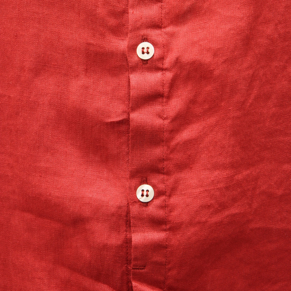 6075AE camicia uomo OFFICINA36 brick red linen shirt men