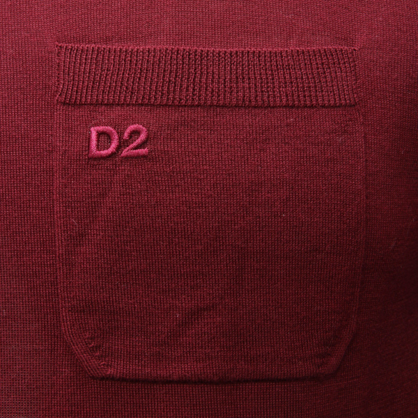6085AF dolcevita uomo DSQUARED2 bordeaux wool turtleneck sweater man