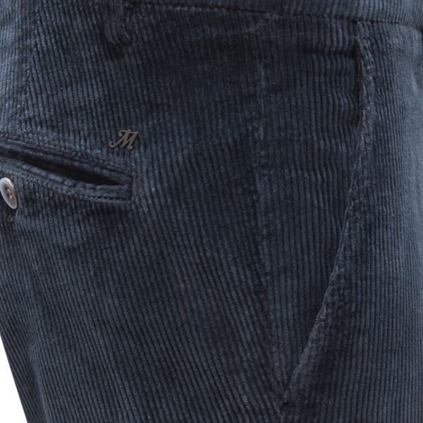 6092AS pantalone velluto uomo MASON'S MILANO man velvet trousers blue