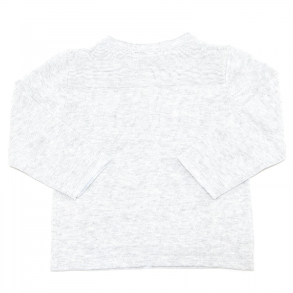 6093M KIDS BURBERRY BABY maglione cotone bimbo bimba grigio jumper kid
