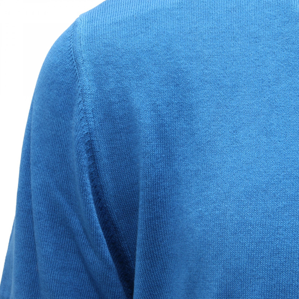 6095AE maglione uomo MQJ bluette cotton sweater man