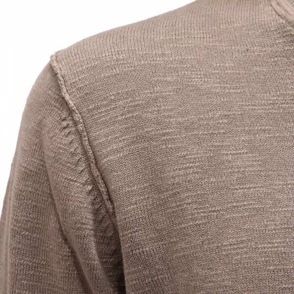 6100AE maglione uomo BERNA light brown cotton sweater man