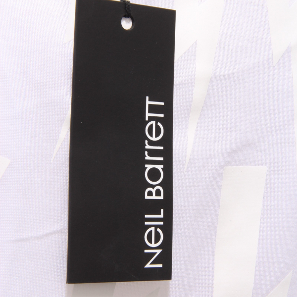 6136T canottiera uomo NEIL BARRETT slim long bianco t-shirt sleeveless men