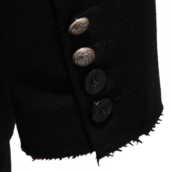 6154J cappotto uomo OFFICINA36 taglio vivo mix wool black jacket coat man