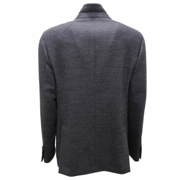 6219AI giacca uomo LARDINI man wool textured blue jacket