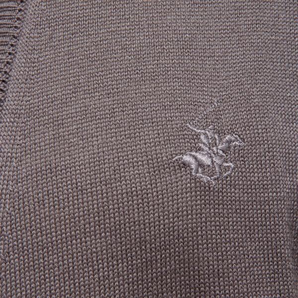 6319K gilet cardigan uomo BEVERLY HILLS POLO CLUB grey sleeveless sweater man