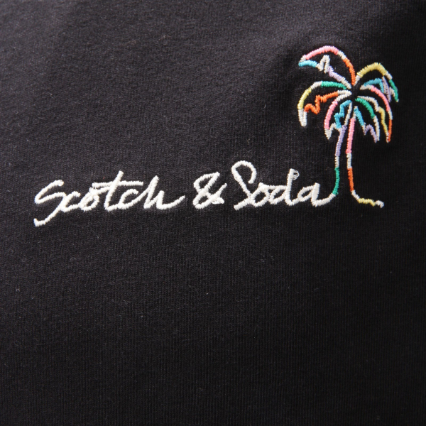 6365AE maglia uomo SCOTCH & SODA black cotton t-shirt man