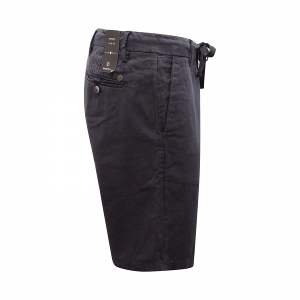 6393AV BERMUDA UOMO OVER-D SLIM MAN LINEN SHORTS BLUE