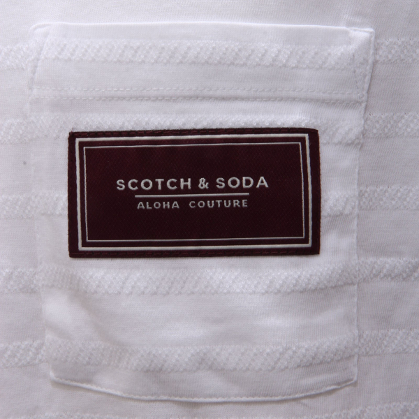maglia uomo SCOTCH & SODA white cotton t-shirt man