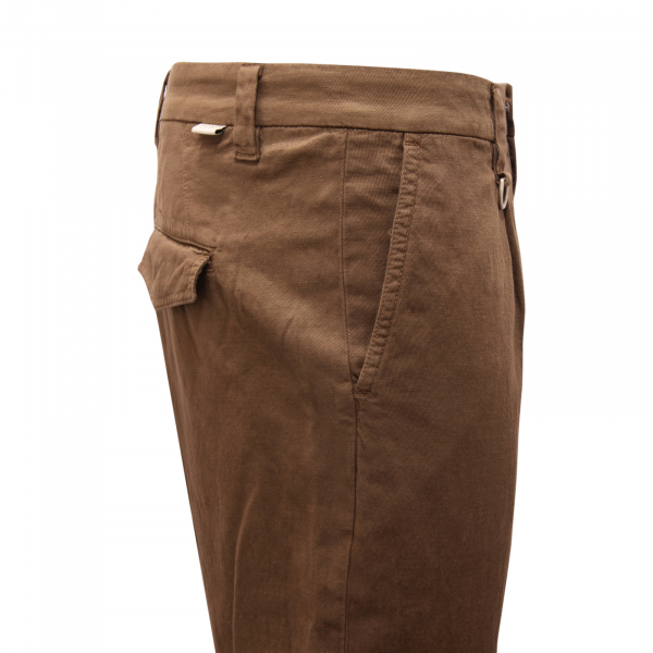 6438AT pantalone uomo PAOLO PECORA man cotton/linen trousers