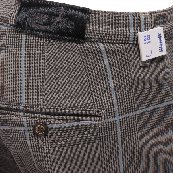 6449AB pantalone donna JACOB COHEN grey/light blue checked trouser woman