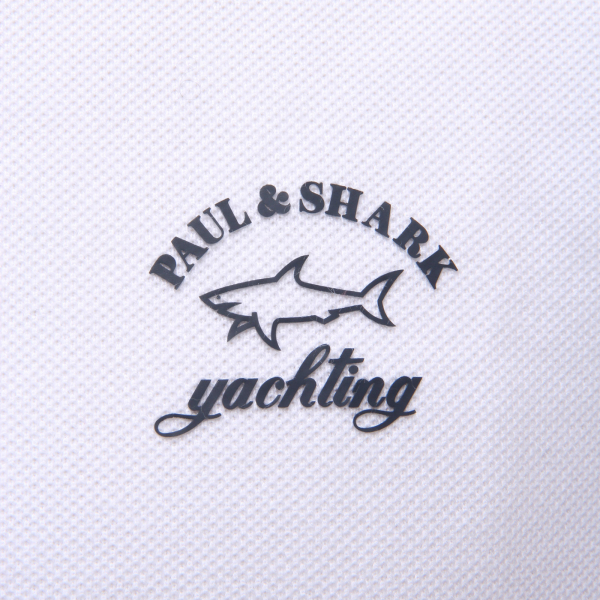 6452AG polo uomo PAUL & SHARK off white/blue piquè cotton polo man