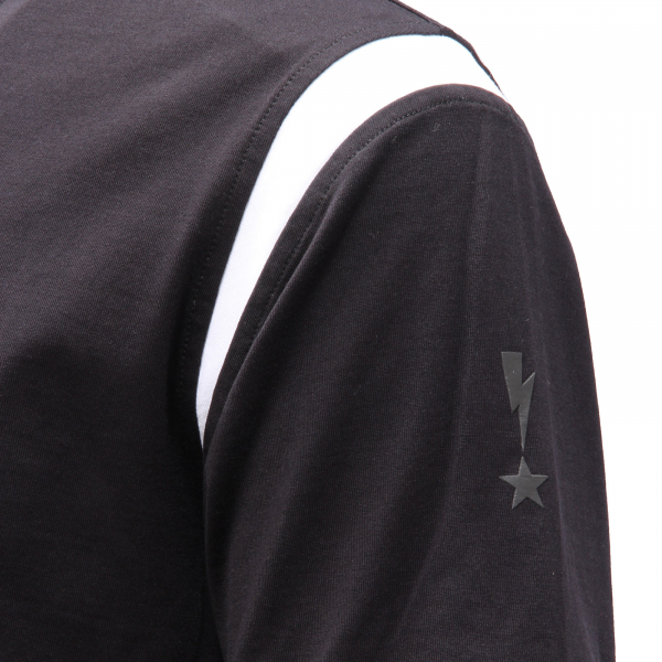 6460AG maglia uomo NEIL BARRETT black/white cotton t-shirt men