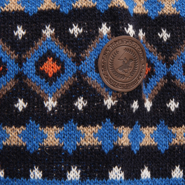 6475K maglione uomo BEVERLY HILLS POLO CLUB TURTLENECK blue sweater man