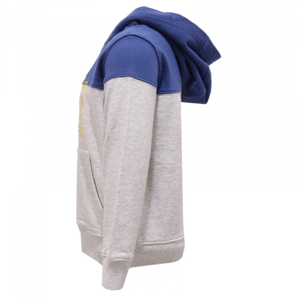 6496R felpa bimbo FIAT 500 felpe cappuccio cotone grigio/blu sweatshirt kid
