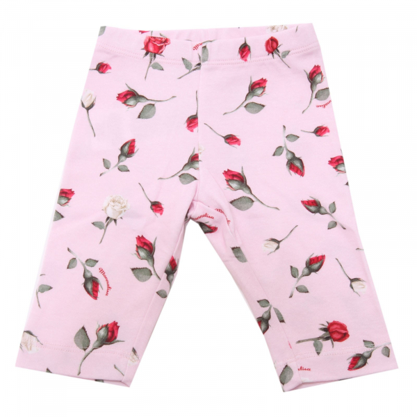 6554AC completo bimba girl MONNALISA white/pink cotton set kid