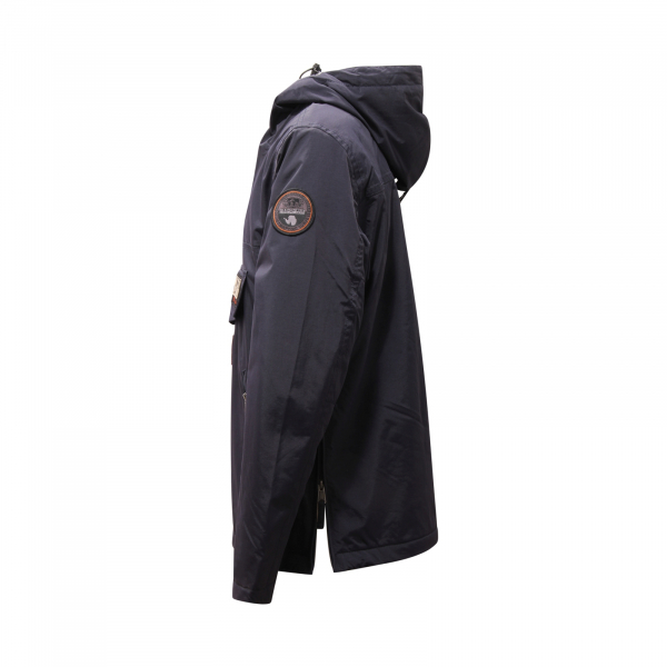 6554AQ giubbotto uomo NAPAPIJRI RAINFOREST POCKET man jacket blu