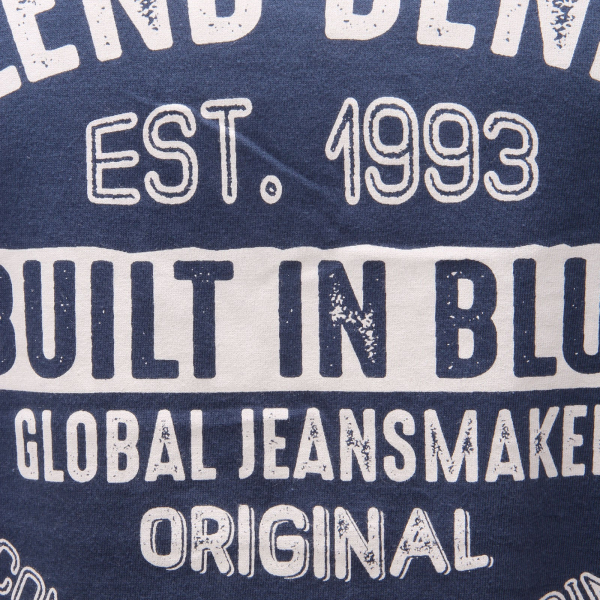 6577AE maglia uomo BLEND blue printed cotton t-shirt man
