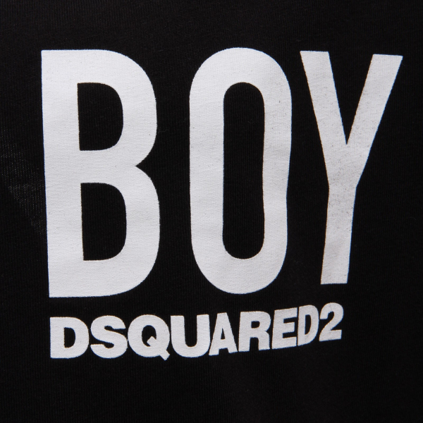 6588AB maglia bimbo BOY DSQUARED2 cotton black t-shirt kids