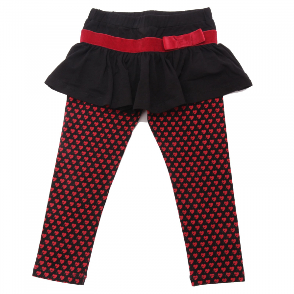 6598AC completo bimba girl TWIN-SET black/red cotton set kid