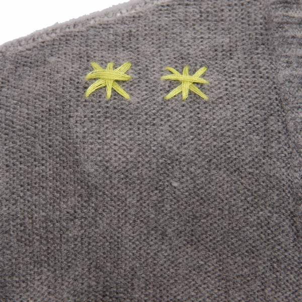 6600AB cardigan bimbo BOY DANIELE ALESSANDRINI grey garment dyed sweater kids