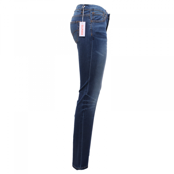 6600Y jeans donna blue denim SUN 68 trouser woman