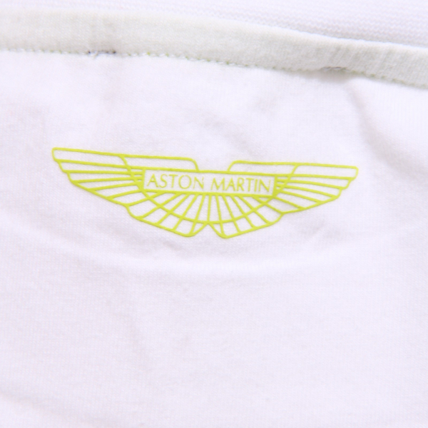 6612S maglia bimbo ASTON MARTIN BARRALE bianco verde shirt kid
