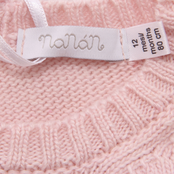 6620AC abito bimba girl NANAN pink wool dress kid