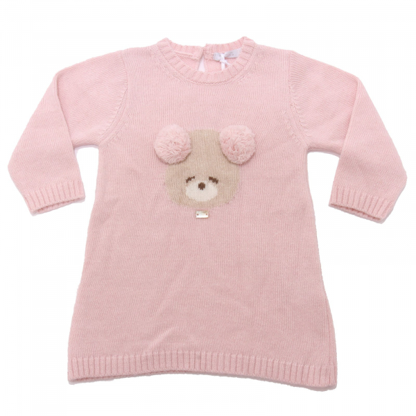 6620AC abito bimba girl NANAN pink wool dress kid