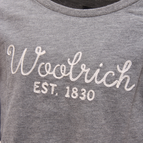 6622T maglia bimba WOOLRICH grigio manica lunga t-shirt long sleeve kid