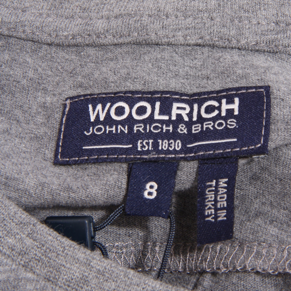 6622T maglia bimba WOOLRICH grigio manica lunga t-shirt long sleeve kid