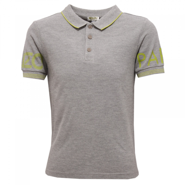 6631K polo bimbo BOY KENZO KIDS cotton grey polo t-shirt