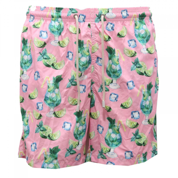 6632AH costume boxer uomo MC2 SAINT BARTH pink beachwear man