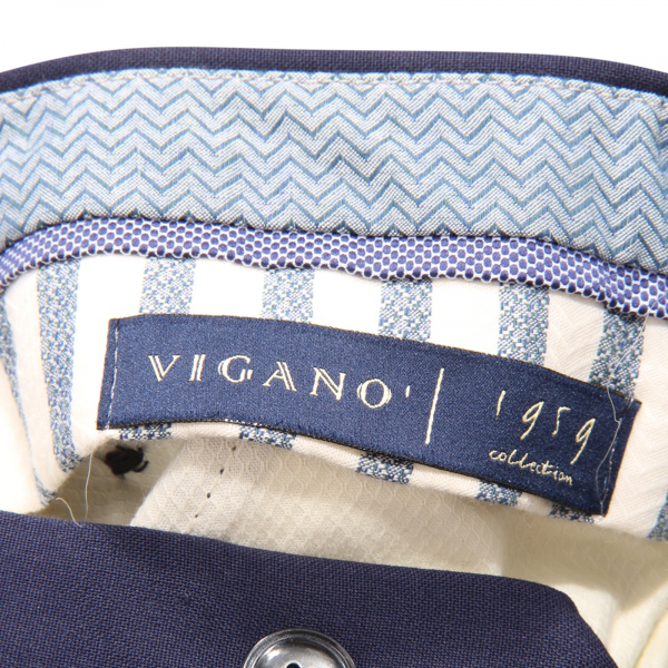 6634AV PANTALONE UOMO VIGANO' 1959 MAN WOOL BLEND TROUSERS BLUE
